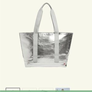 State Metallic silver Graham tote bag